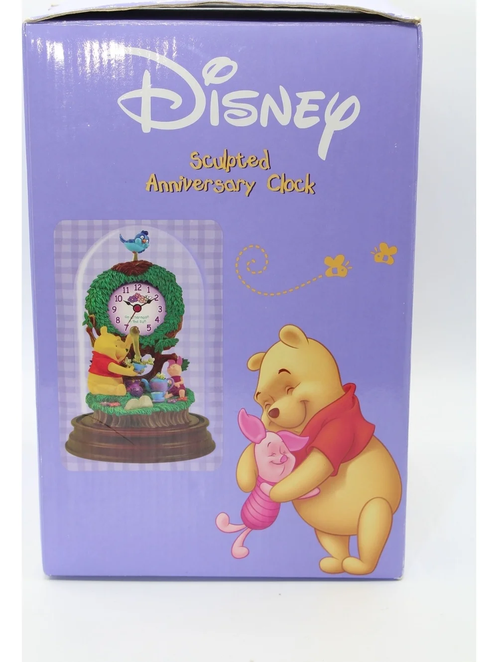 Disney Winnie Pooh Glass Dome Piglet Tree Pendulum Sculpted Anniversary Clock 9